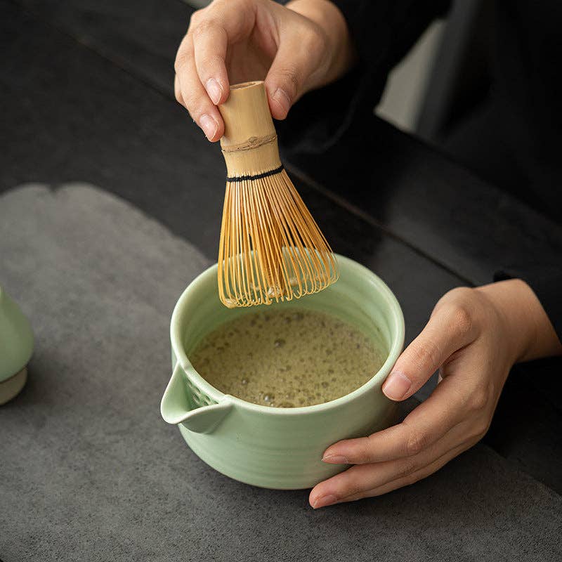 Gohobi - Gohobi Colourful Ceramic Bowl Matcha Set: Yellow - Coffee Coaching Club