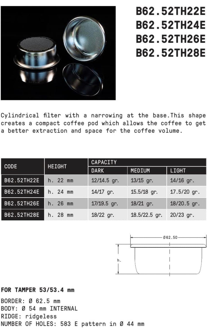IMS Cesta de filtro de precisión de 54 mm - h24E - Coffee Coaching Club