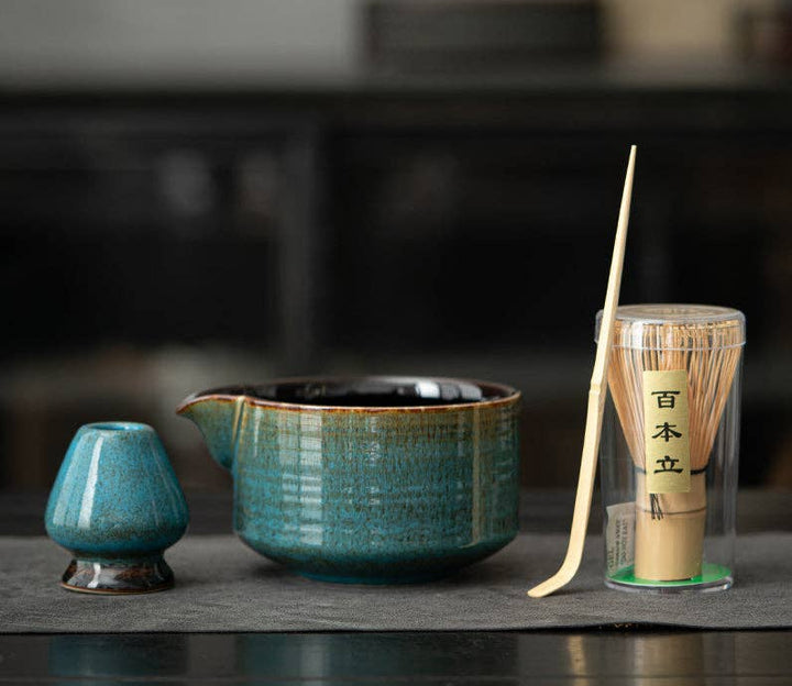 Gohobi - Gohobi Colourful Ceramic Bowl Matcha Set: Yellow - Coffee Coaching Club