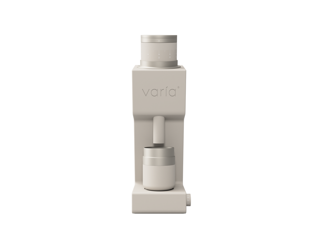 Varia VS4 Kaffeemühle in Sand – Frontansicht – Coffee Coaching Club
