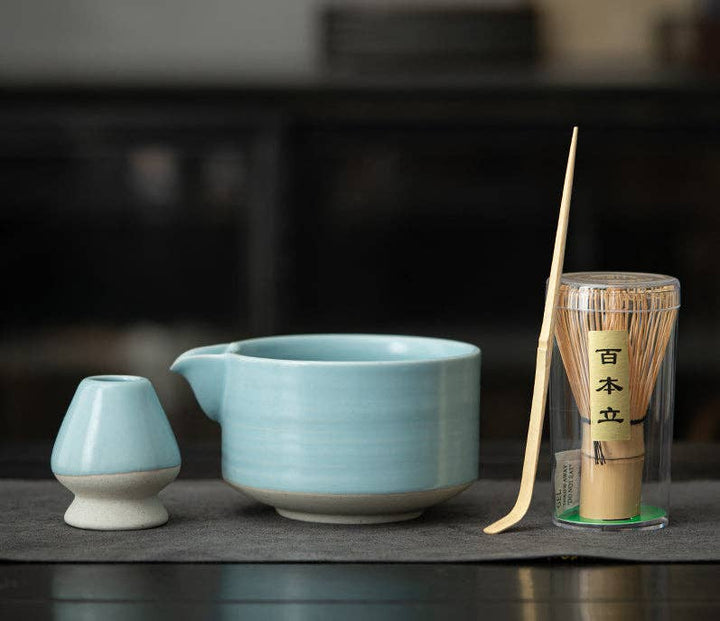 Gohobi - Gohobi Colourful Ceramic Bowl Matcha Set: Yellow - Coffee Coaching Club