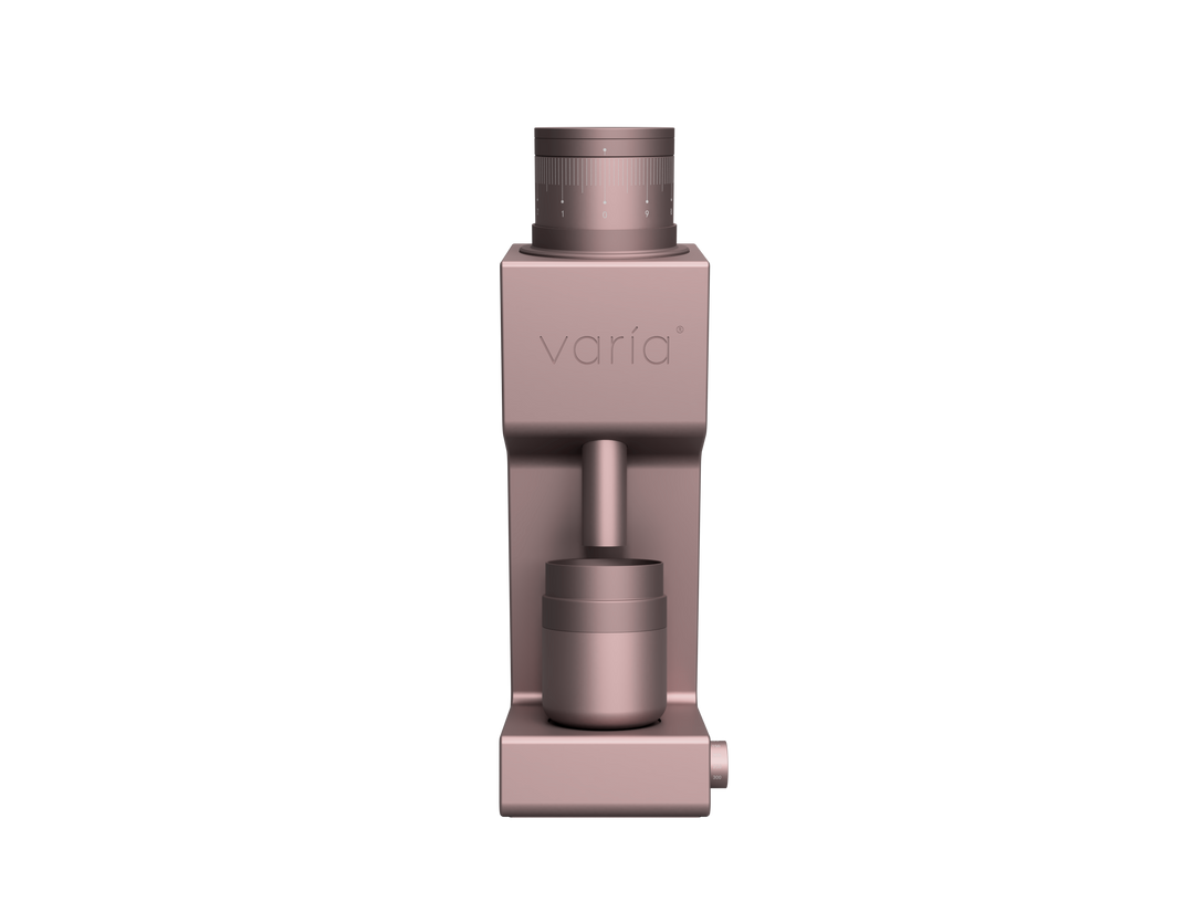 Varia VS4 Kaffeemühle in Rosa – Seitenansicht – Coffee Coaching Club