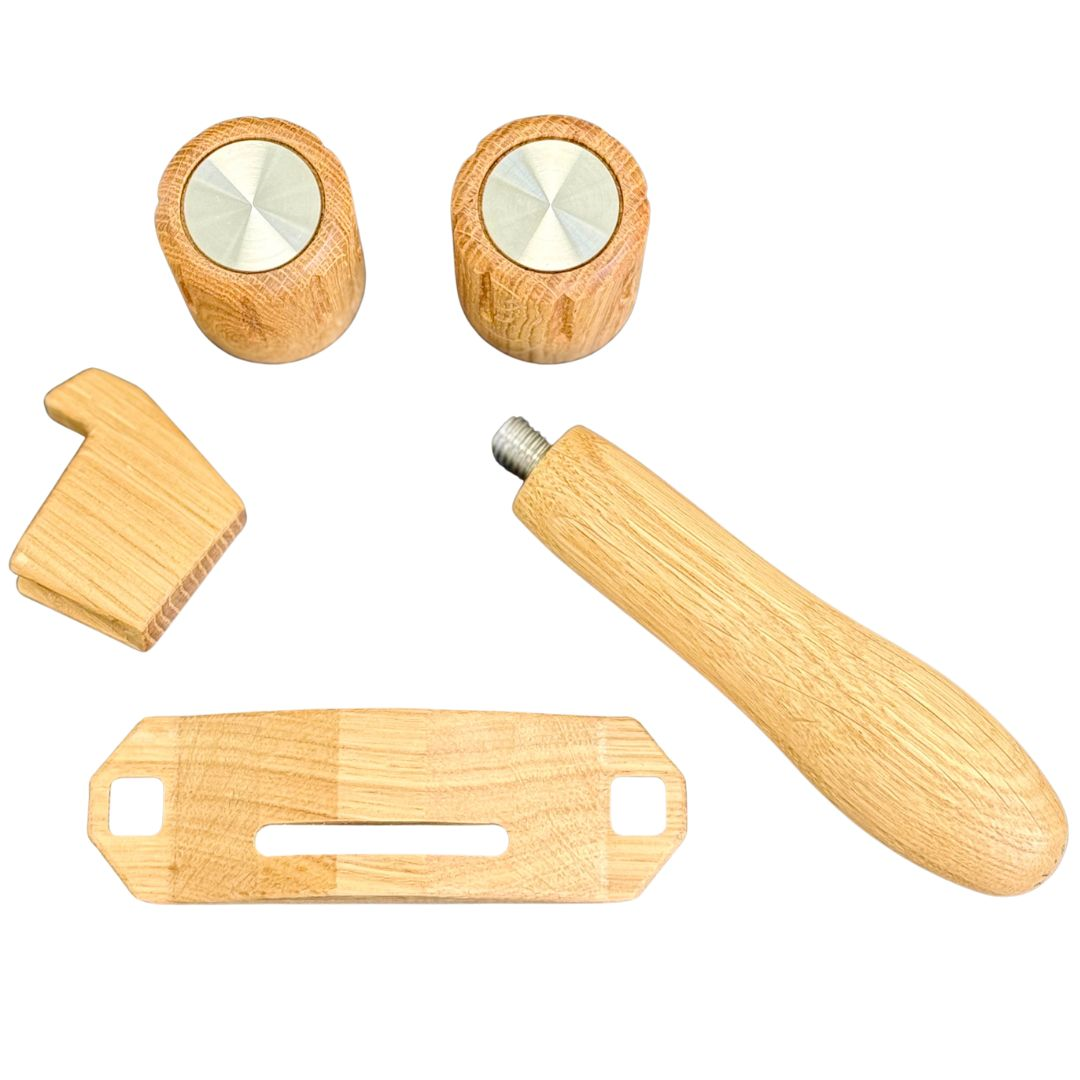 Brewspire wood set – finishing set for La Marzocco Linea Mini R and Micra – Coffee Coaching Club