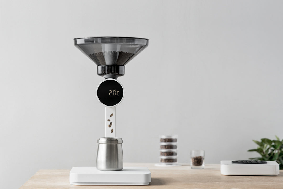 Acaia Orion, sistema de dosagem - Branco fosco – Coffee Coaching Club 4