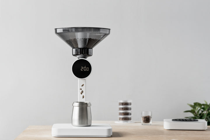 Acaia Orion, sistema de dosagem - Branco fosco – Coffee Coaching Club 4