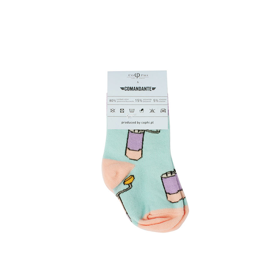Comandante chaussettes bébé pastel 14-19 - Coffee Coaching Club