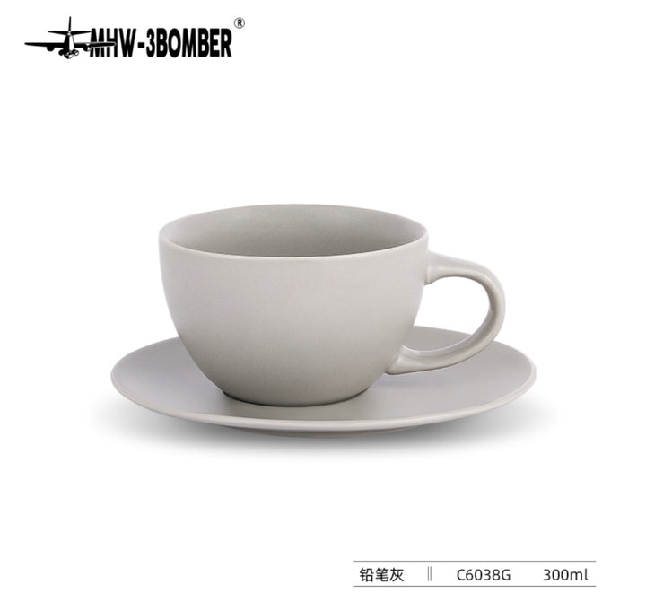 MHW 3BOMBER Mars Serie Caffè - Tazza in ceramica 300 ml Grigio - Coffee Coaching Club