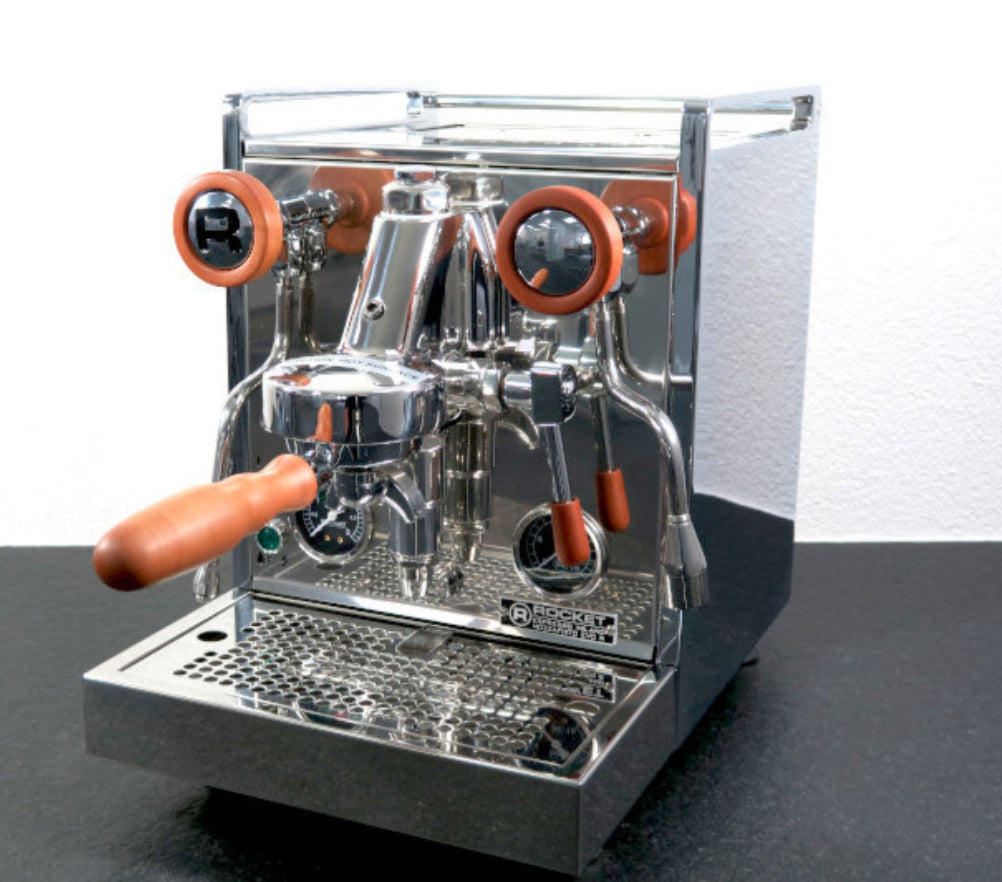 Rocket mango giratorio de madera de peral, detalle – Coffee Coaching Club 2