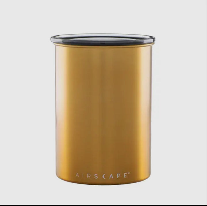 Airscape 500g contenitore ermetico in acciaio inossidabile color oro - Coffee Coaching Club