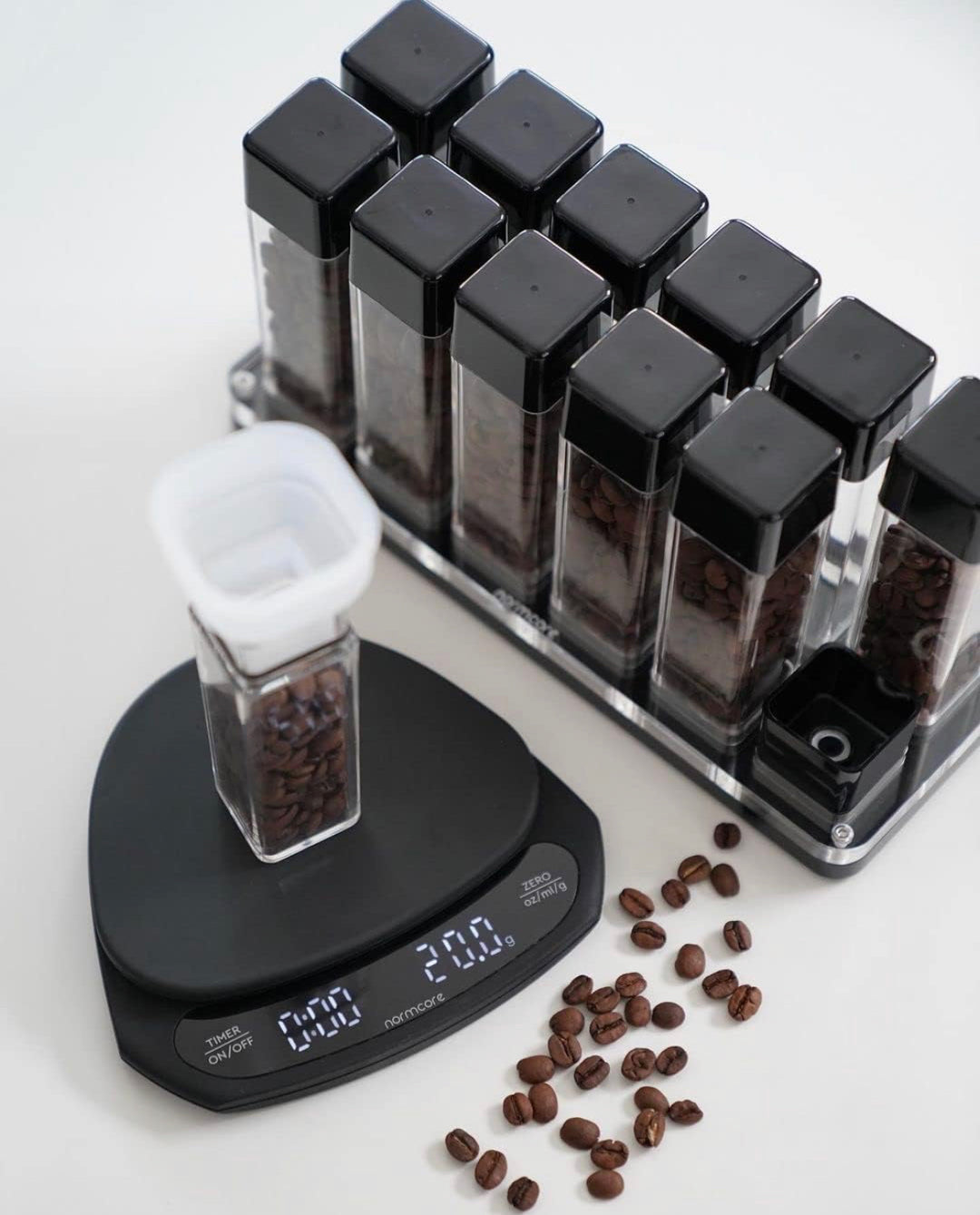 Normcore Bohnen-Tuben 12er-Set Polycarbonat – Coffee Coaching Club 7
