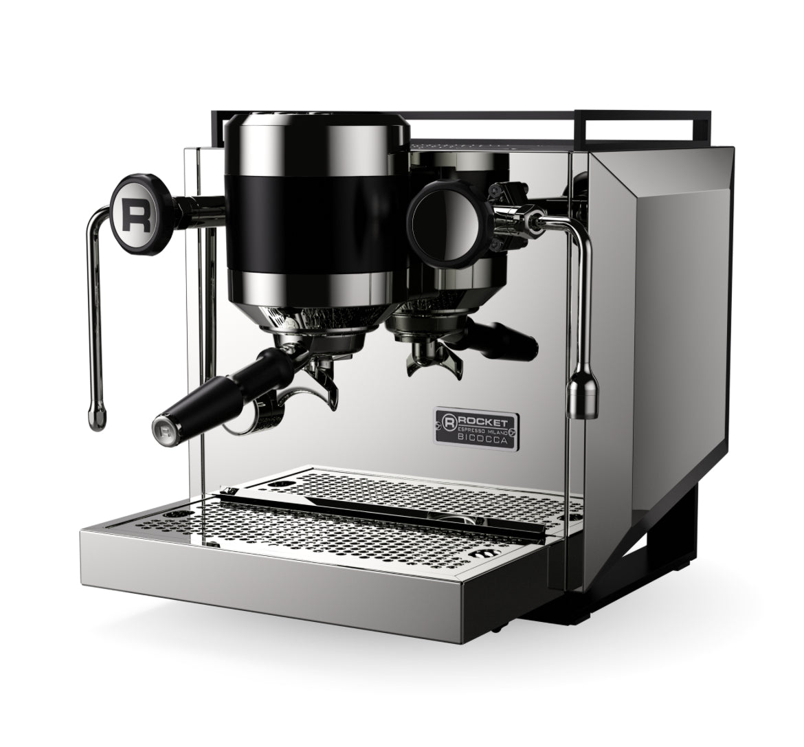 Rocket Bicocca Máquina de espresso de doble caldera en cromo – Coffee Coaching Club 1