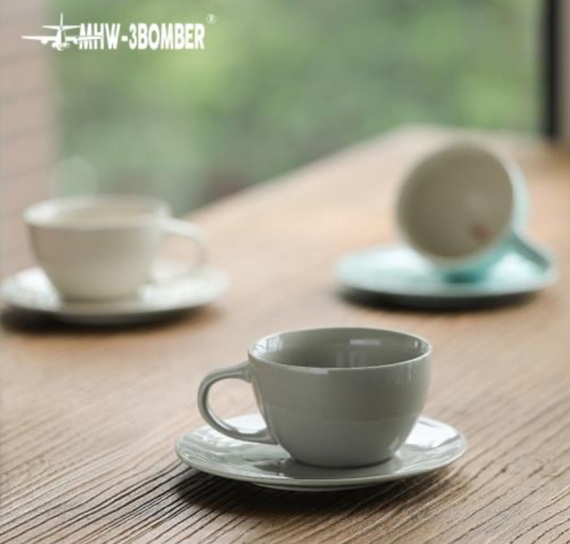 MHW 3BOMBER Mars Serie Caffè - Tazza in ceramica 300 ml Grigio - Coffee Coaching Club
