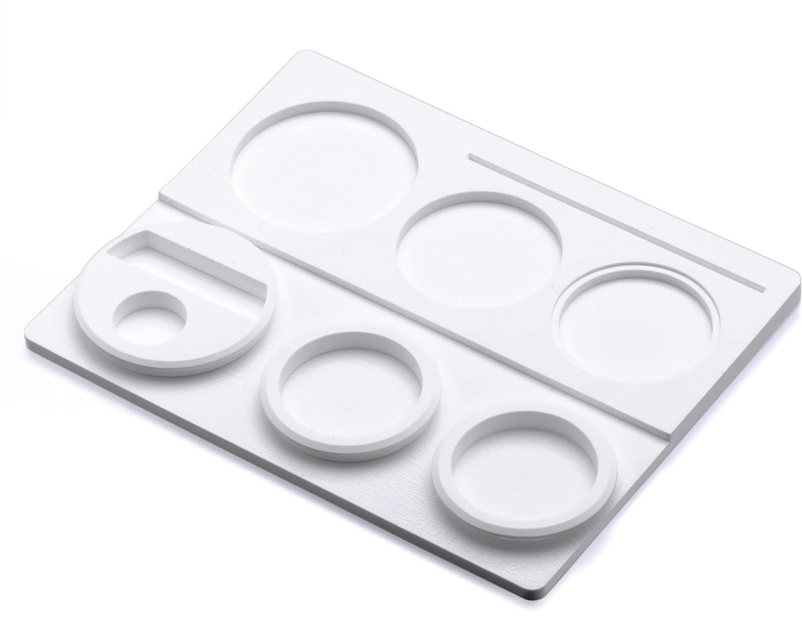 Normcore Tampmatte V2 Blanco con hueco para tamper – Coffee Coaching Club 2