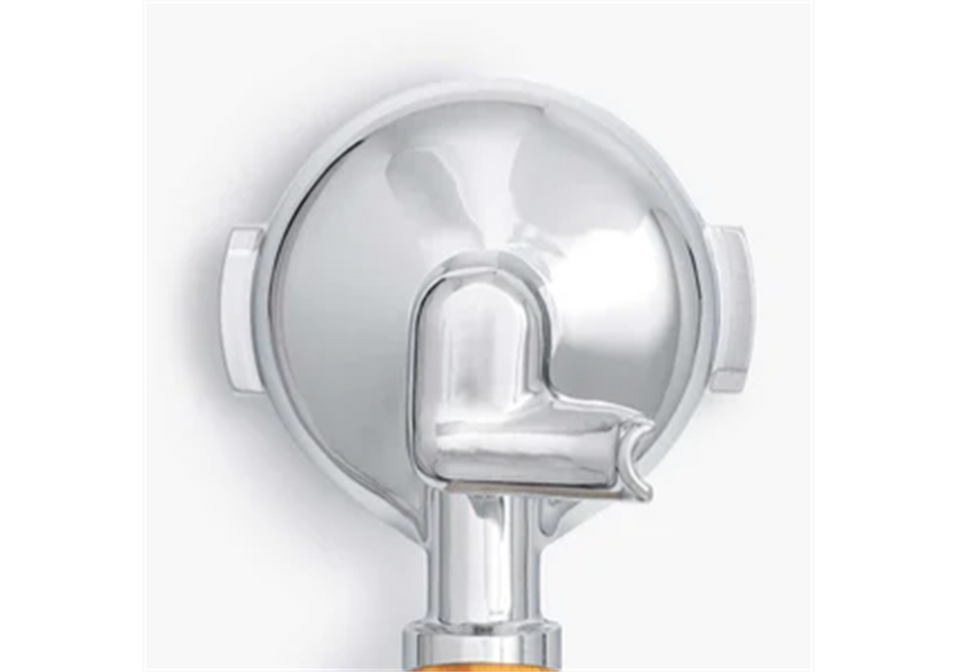 Porte-filtre en acier inoxydable Wiedemann, embout E61, bec simple - Coffee Coaching Club