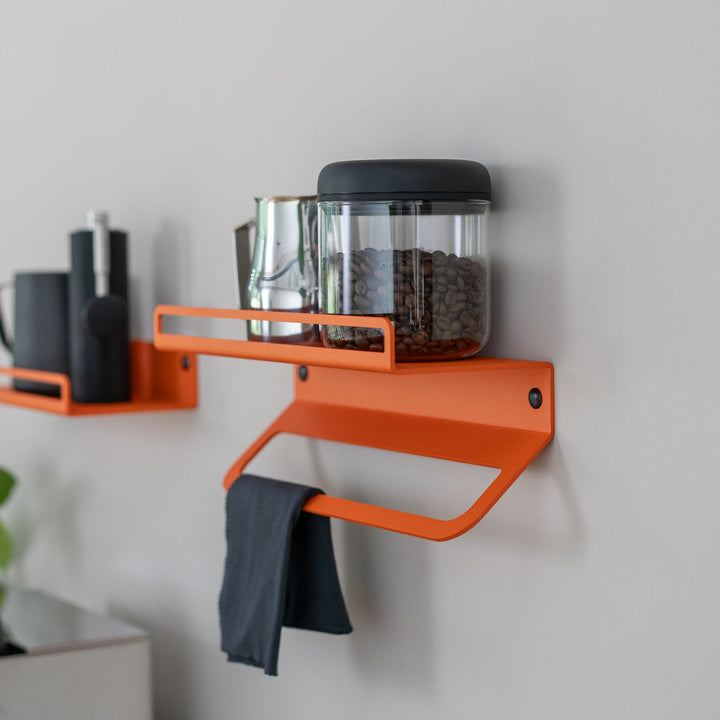 Flate - Barista Wandregal mit Siebträgerhalter für Barista Zubehör - Coffee Coaching Club GmbH