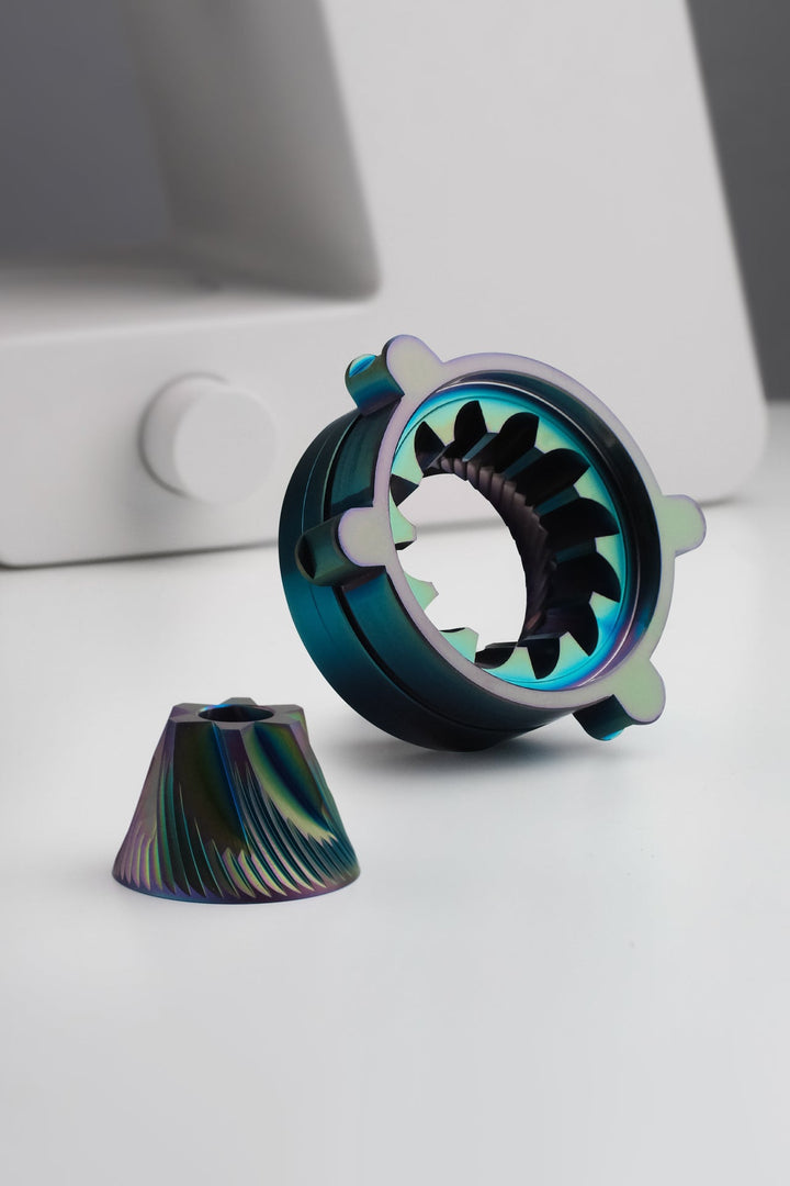 Varia VS6 Hypernova Titanium Konusscheiben Detailansicht – Coffee Coaching Club 2