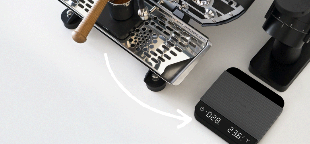 Acaia Umbra Lunar Kaffeewaage in Aktion – Coffee Coaching Club 2