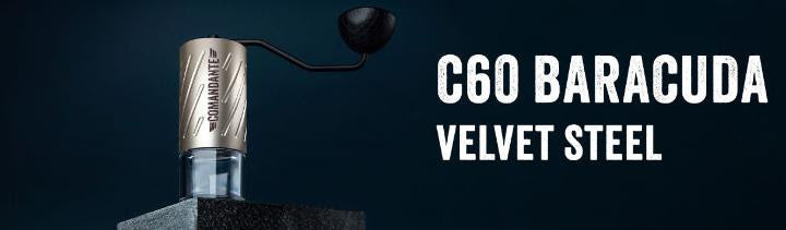 Comandante Baracuda Velvet Steel moinho manual – edição limitada – Coffee Coaching Club