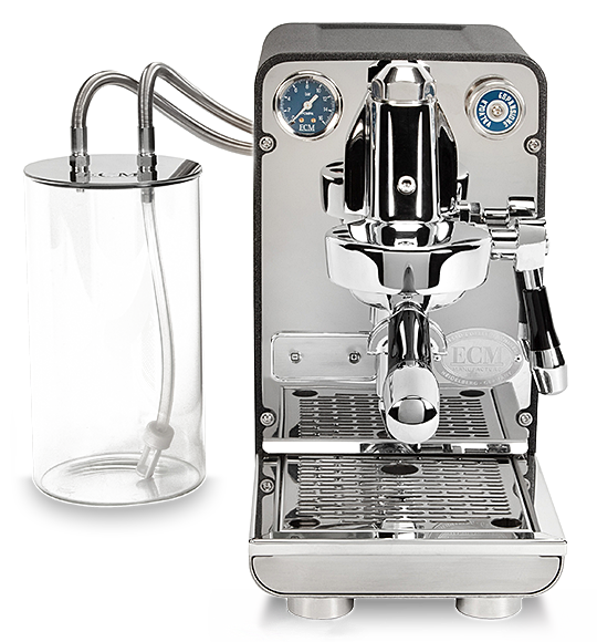 ECM Puristika Máquina de Espresso Monocaldera Antracita – Vista Frontal – Coffee Coaching Club 1