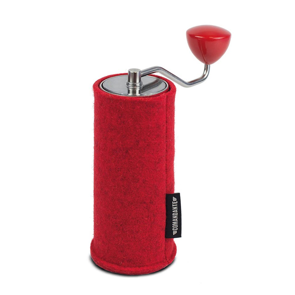 Comandante C40 housse de protection en feutre TOMATO - Coffee Coaching Club