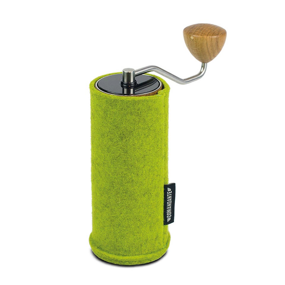 Comandante C40 housse de protection en feutre vert - Coffee Coaching Club