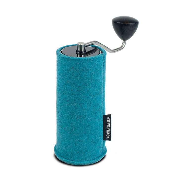 Comandante C40 housse de protection en feutre bleu - Coffee Coaching Club