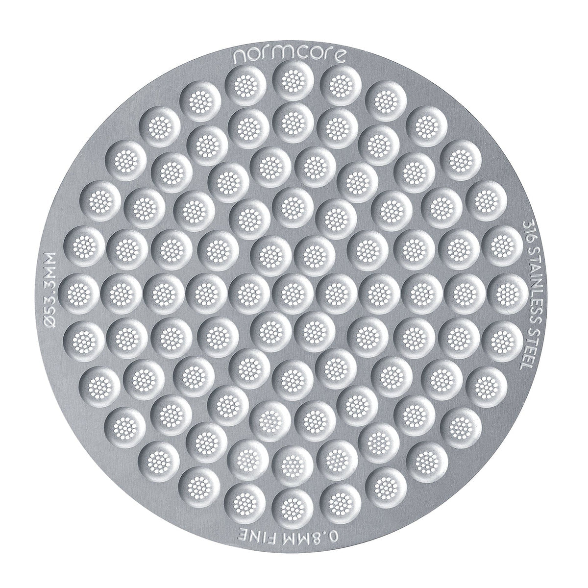 Normcore Ultra-Slim Puck Screen 53.3/54 mm 0,8 mm de acero inoxidable 316 – Coffee Coaching Club 1