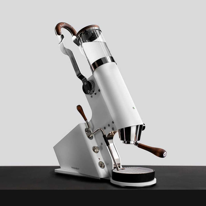 Manument la machine à espresso à levier professionnelle ultime – blanc – Coffee Coaching Club