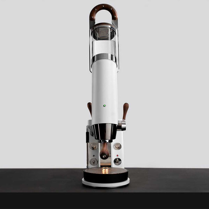 Manument la machine à espresso à levier professionnelle ultime – blanc – Coffee Coaching Club