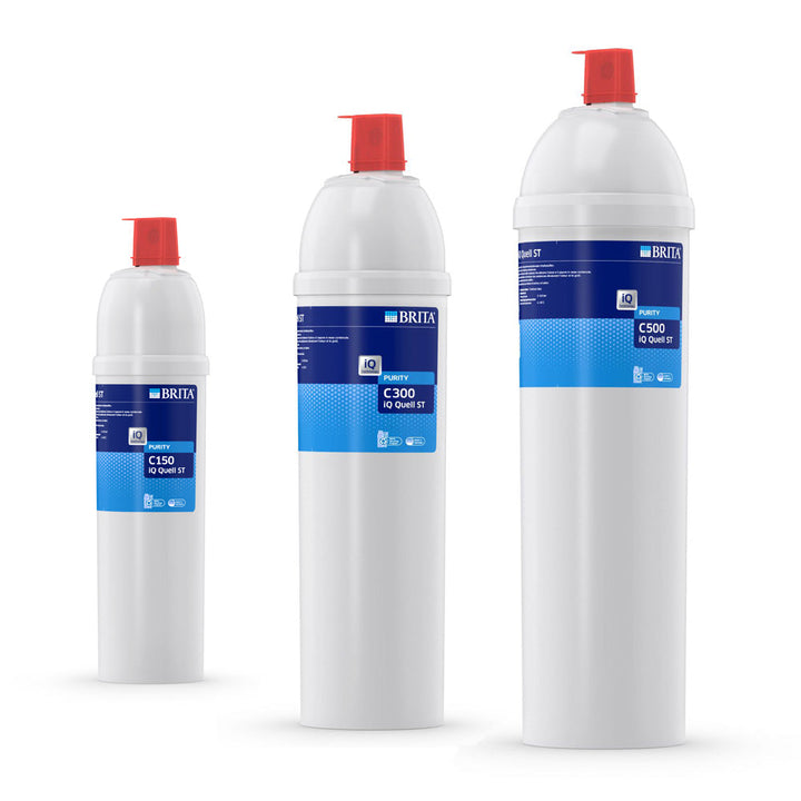 BRITA PURITY C Quell ST Filterkartuschen C150, C300, C500 im Grössenvergleich - Coffee Coaching Club