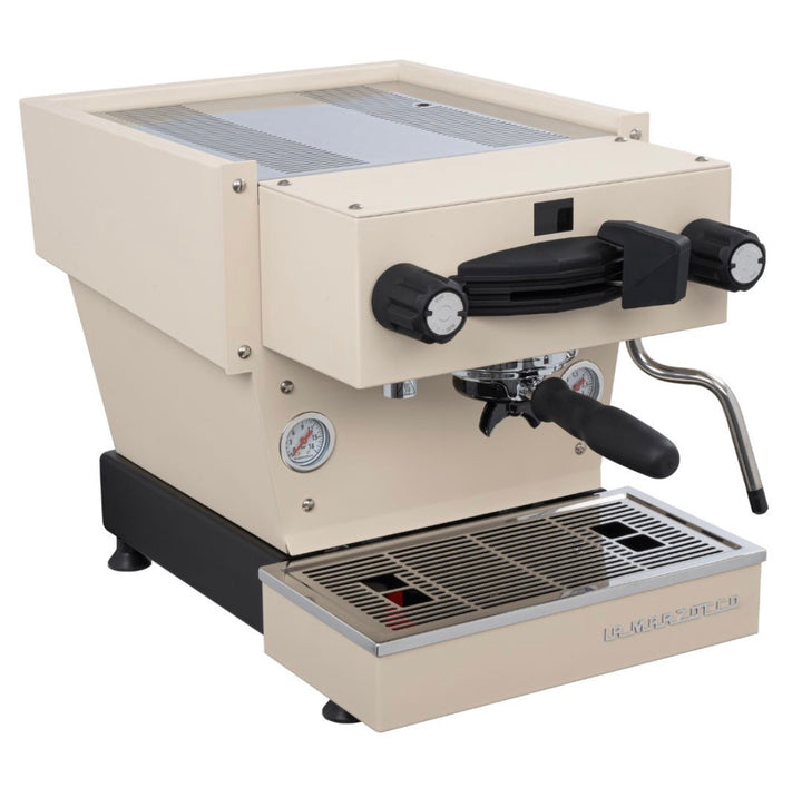 La Marzocco Linea Mini R in Cremeweiss – Detailansicht von oben – Coffee Coaching Club