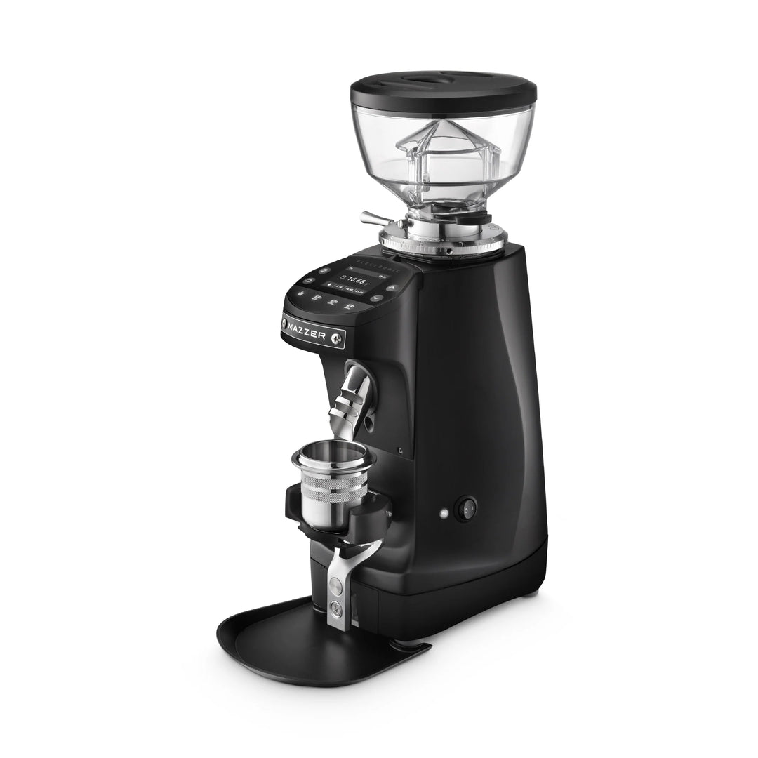 Mazzer Mini G GBW in Schwarz – Grind-by-Weight Espressomühle mit 64mm Burrs – Coffee Coaching Club