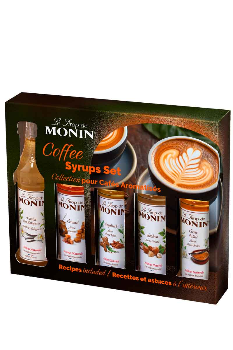 MONIN Set de Café – 5 mini xaropes para oferecer e experimentar - Coffee Coaching Club