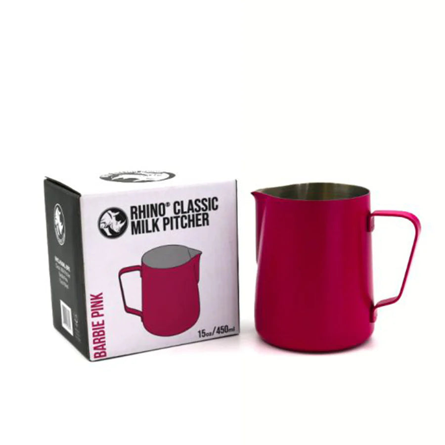 Rhino Classic Lattiera Barbie Pink 450 ml – Coffee Coaching Club 2