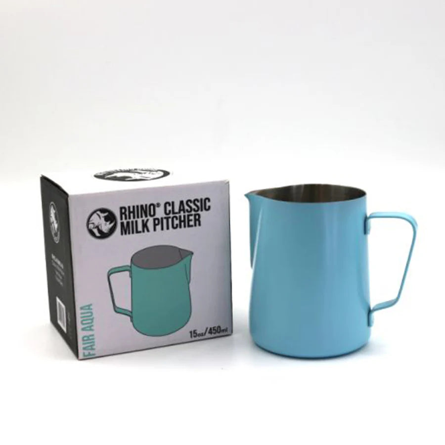 Rhino Classic Lattiera Fair Aqua 450 ml – Coffee Coaching Club 3
