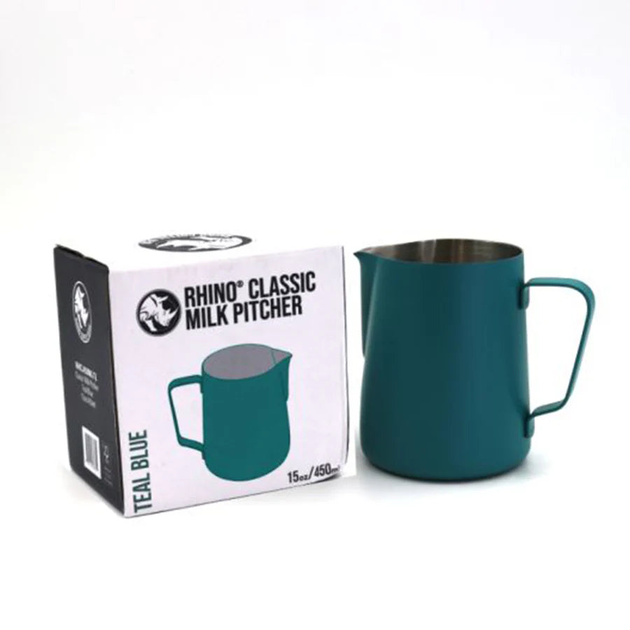 Rhino Classic Lattiera Teal 450 ml – Coffee Coaching Club 5