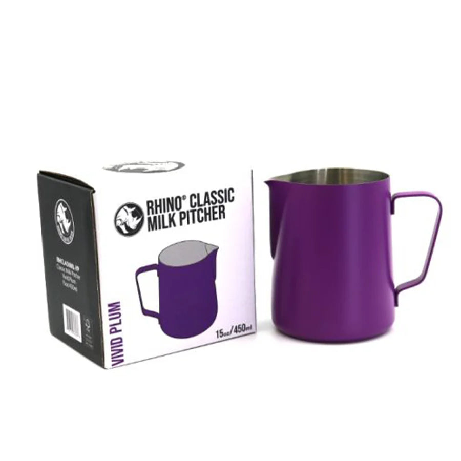 Rhino Classic Lattiera Vivid Plum 450 ml – Coffee Coaching Club 6