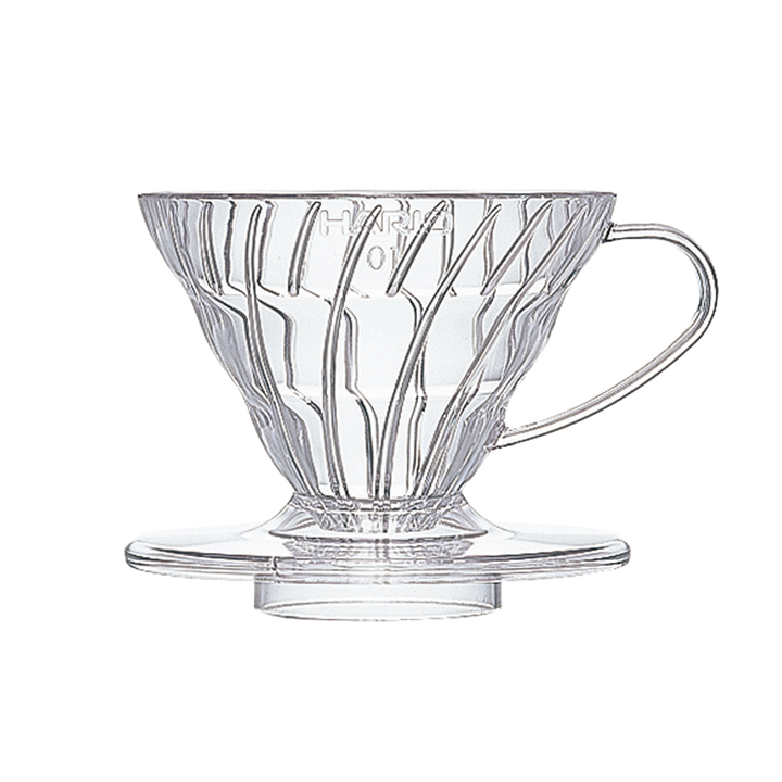 Hario V60 Dripper 01 transparent Kunststoff Frontansicht – Coffee Coaching Club 1