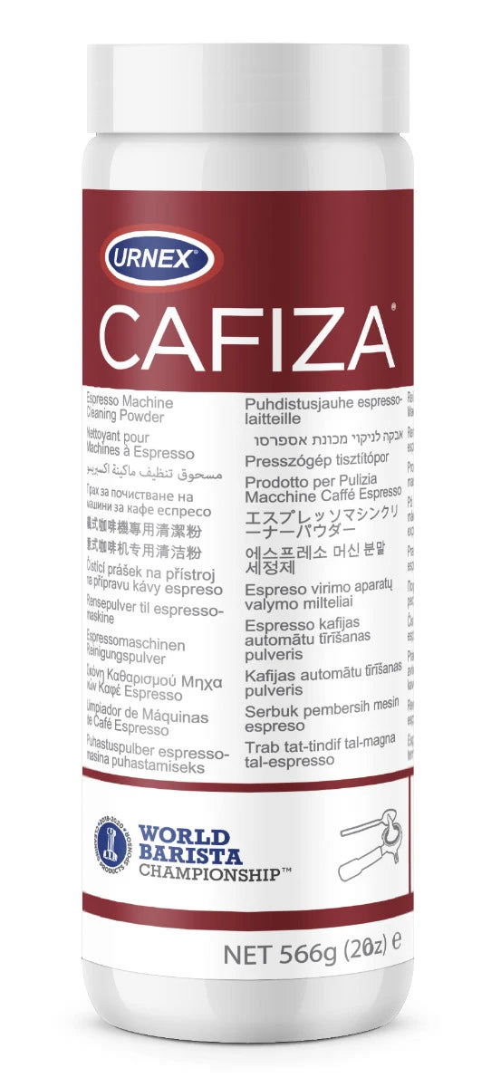 Urnex Cafiza 566g Espressomaschinen-Reinigungspulver Front - Coffee Coaching Club