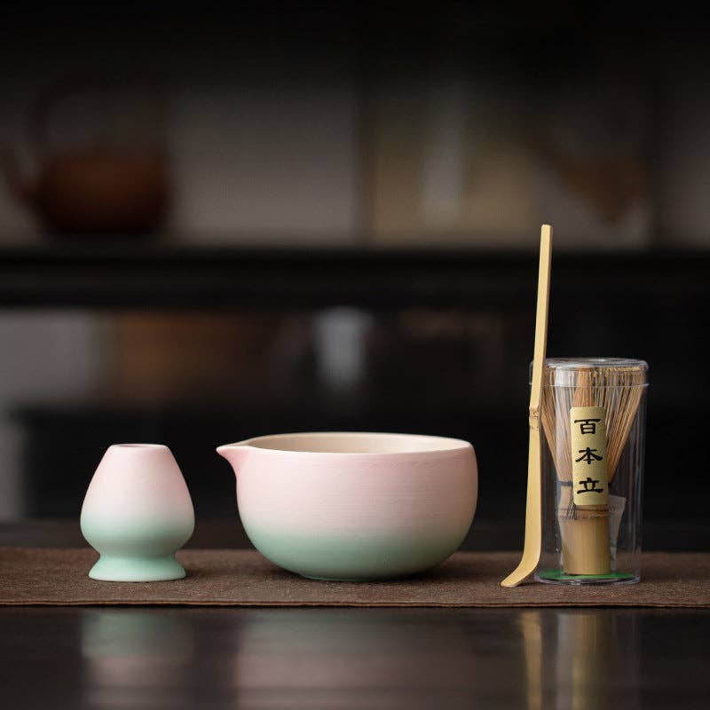 Gohobi - Gohobi Ceramic Matcha Set 043, pink and green - Coffee Coaching Club GmbH