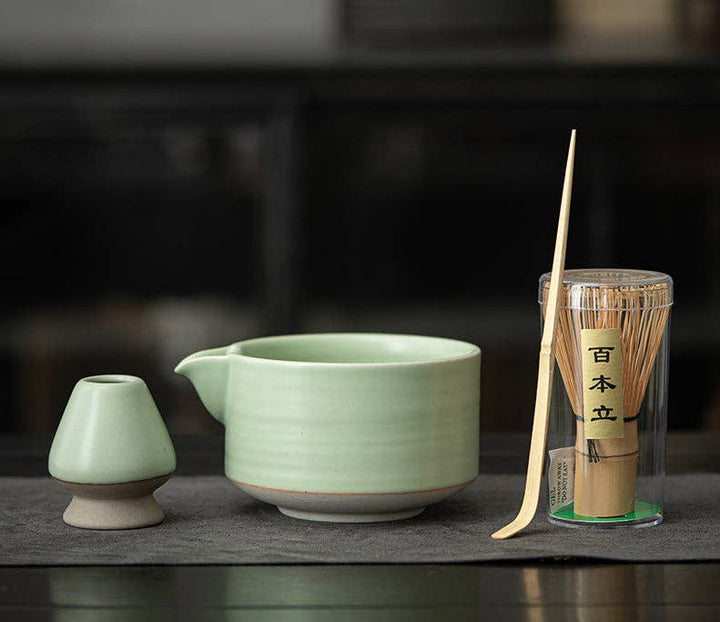 Gohobi - Gohobi Colourful Ceramic Bowl Matcha Set: Yellow - Coffee Coaching Club