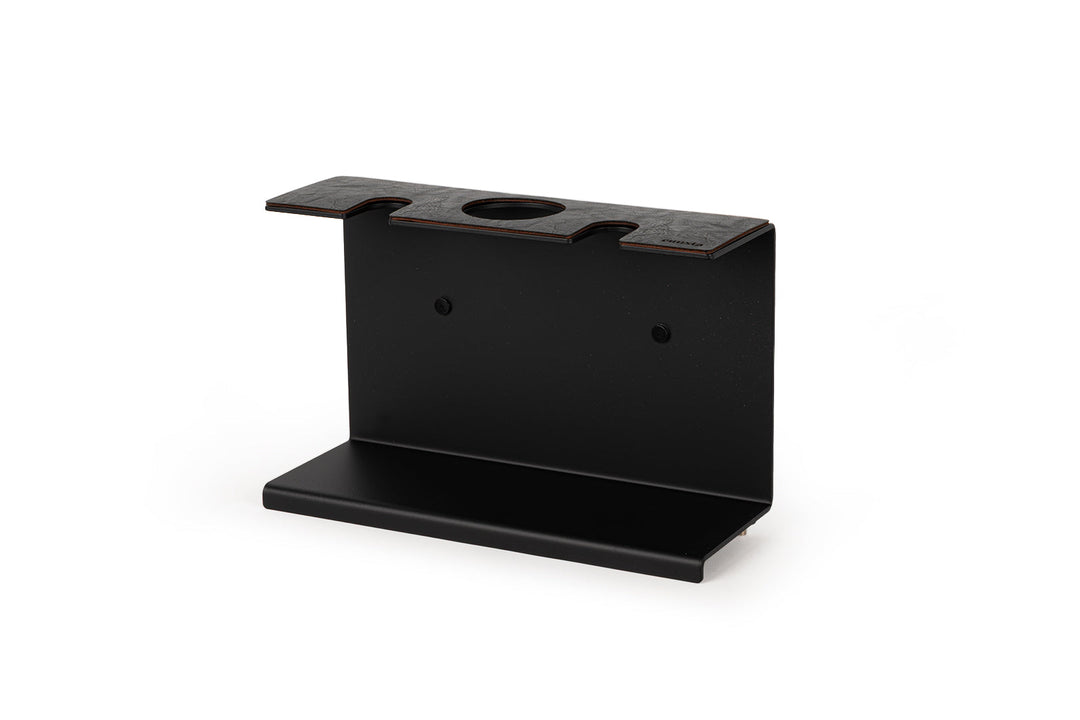 Eurista Station, matte black – 3mm steel, wall and stand mount – Coffee Coaching Club