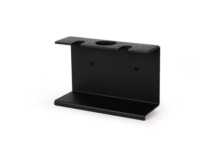 Eurista Station, matte black – 3mm steel, wall and stand mount – Coffee Coaching Club