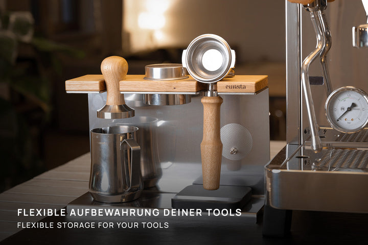 Eurista Station – barista organizer for portafilters, matte black – Coffee Coaching Club