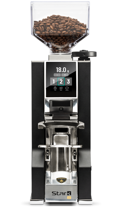 Eureka Mignon Stark W espresso grinder matte black/chrome 65 mm – Coffee Coaching Club 6