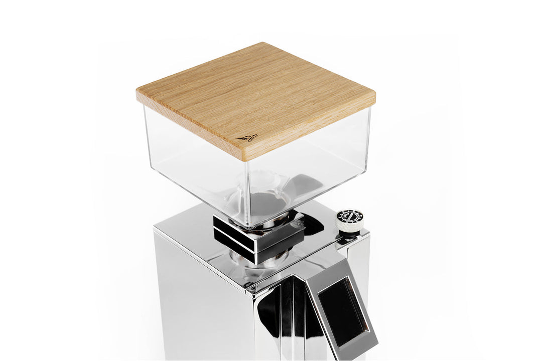 Eurista Holzdeckel Eiche – Echtholzdeckel für Eureka New Mignon – Coffee Coaching Club