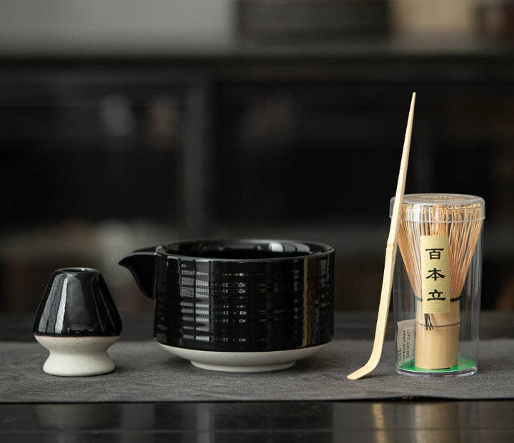 Gohobi - Gohobi Colourful Ceramic Bowl Matcha Set: Yellow - Coffee Coaching Club