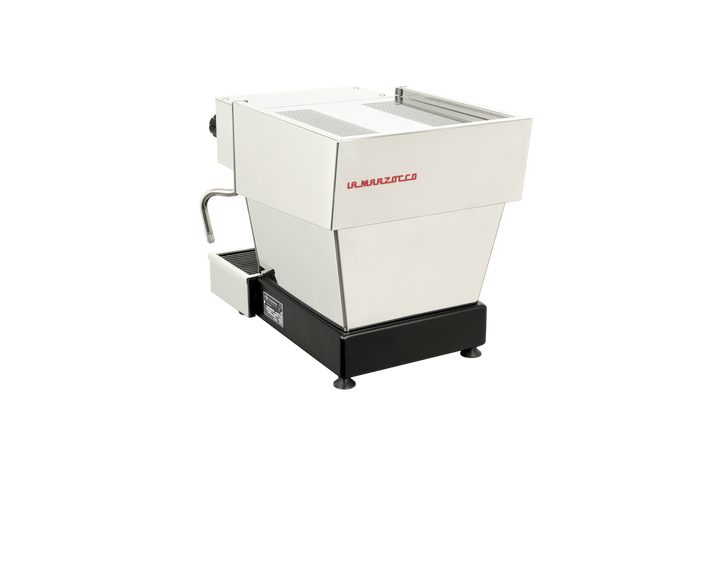 La Marzocco Linea Micra in white – front view – Coffee Coaching Club