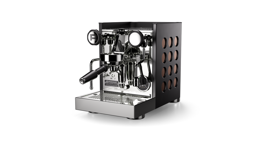 Rocket Appartamento TCA negro cobre, máquina de espresso con intercambiador de calor – Coffee Coaching Club 1
