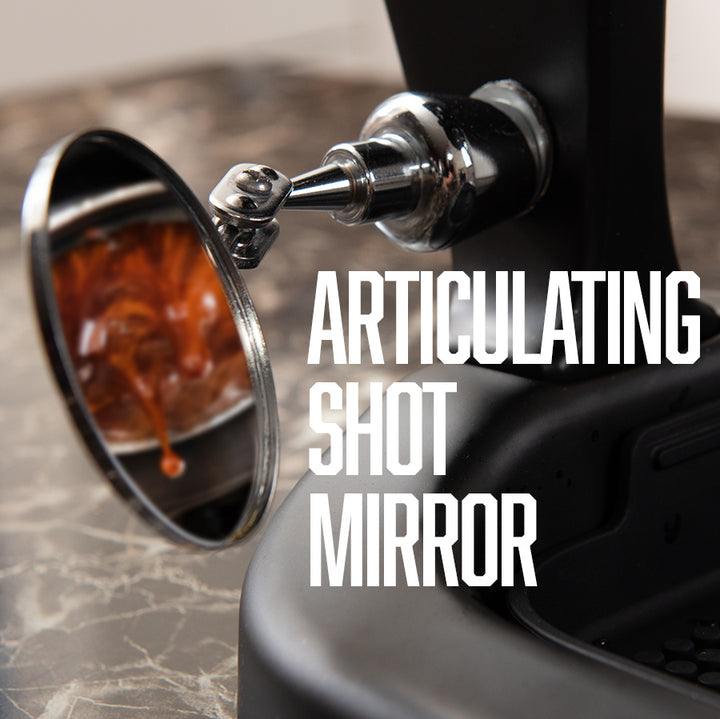 Flair Articulating Shot Mirror sulla base della macchina – Coffee Coaching Club 2